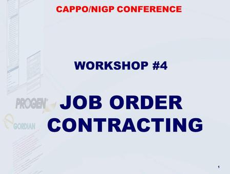 CAPPO/NIGP CONFERENCE