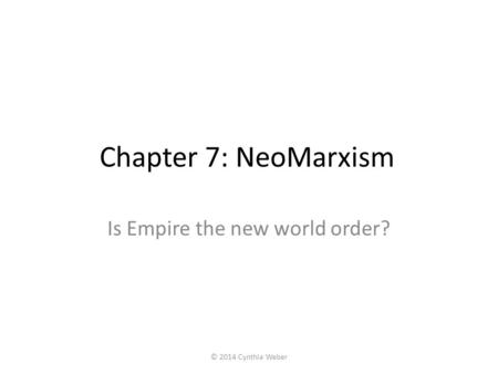 Is Empire the new world order?