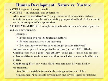 Human Development: Nature vs. Nurture