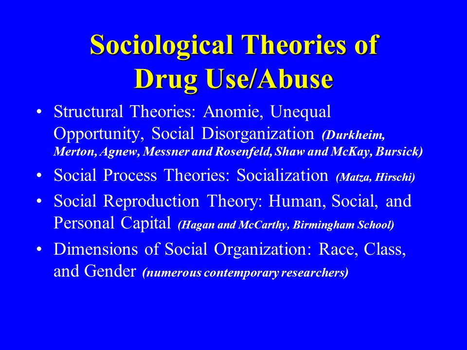 Sociological Theories of Drug Use/Abuse - ppt video online download