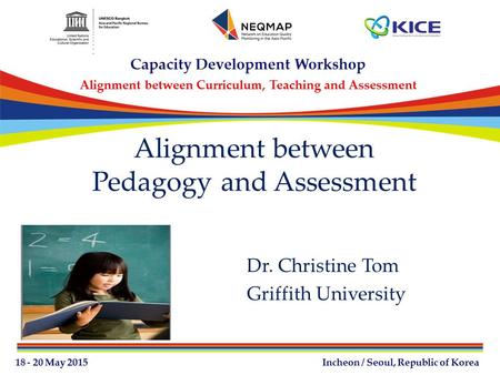 Alignment between Pedagogy and Assessment Dr. Christine Tom Griffith University.
