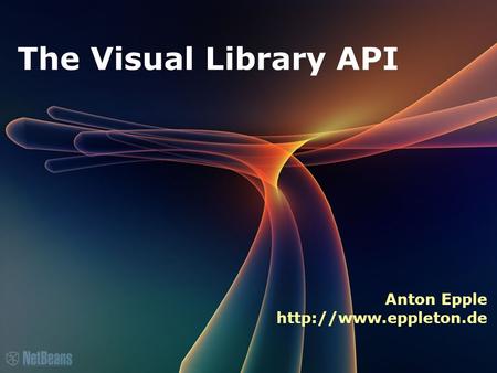 The Visual Library API Anton Epple