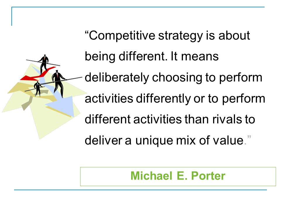 Competitive strategy is about being different - ppt video online download
