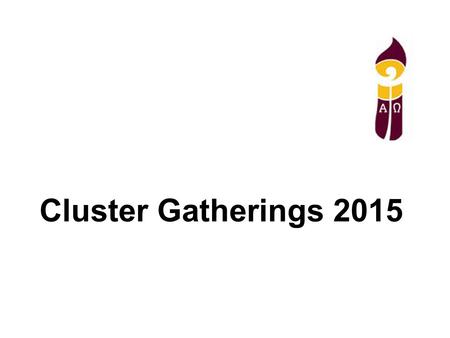 Cluster Gatherings 2015. God Has Created Me God has created me to do Him some definite service. He has committed some work to me which He has not committed.