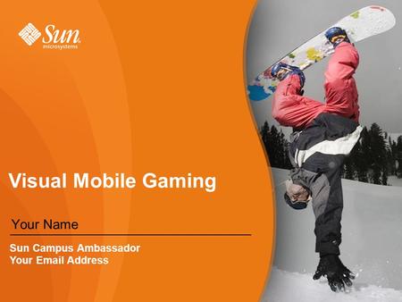 Visual Mobile Gaming Your Name Sun Campus Ambassador Your  Address.