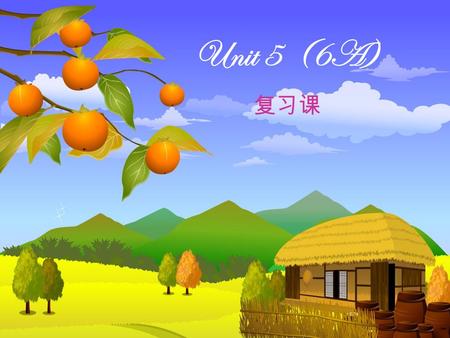 Unit 5 (6A) 复习课. the National Day a funny cartoon last week like it very much on the farm before class the first day of school on Wednesday.