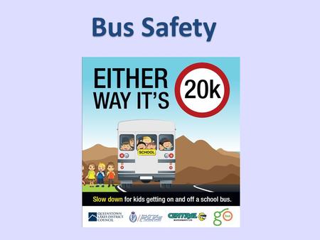 Bus Safety. Why Bus Safety? Travelling by bus is safe! Getting TO and FROM bus stop: – Mostly afternoons (85%) – When bus still there – Not checking clear.