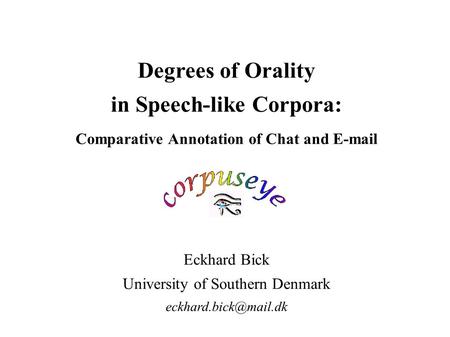 Eckhard Bick - VISL
