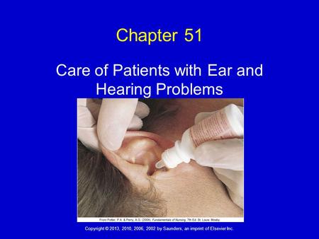 Care of Patients with Ear and Hearing Problems