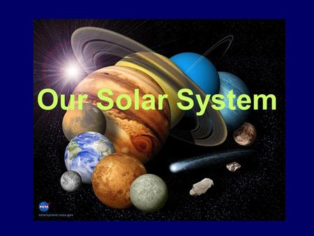 Our Solar System. Solar System The region of space that falls within the gravitational influence of the Sun Consists of: –yellow star, Planets, Dwarf.