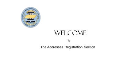 Welcome The Addresses Registration Section To. Addresses. The next page is the Addresses page. Fulfillment and Remittance addresses are required to be.