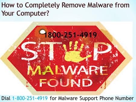 Dial 1-800-251-4919 for Malware Support Phone Number 1800-251-4919.