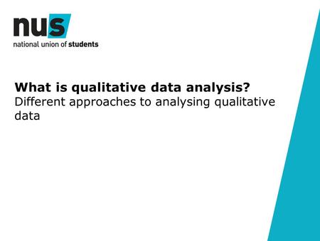 What is qualitative data analysis? Different approaches to analysing qualitative data.