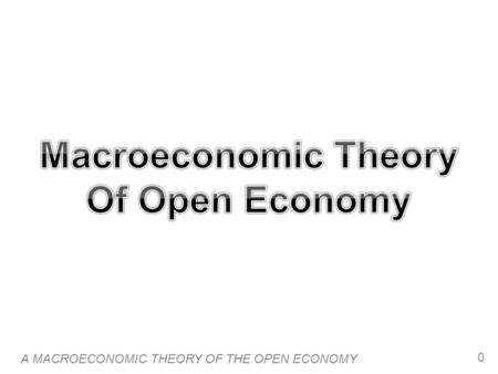 Open Economy