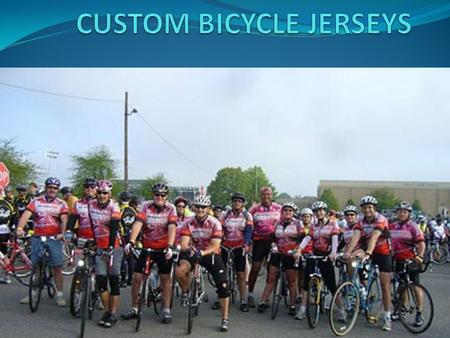 SEMI CUSTOM BICYCLE JERSEYS For smaller teams and individuals that need a fast turnaround. An area of 13” wide and 15” deep, is available for printing.