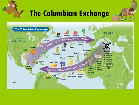 The Columbian Exchange. The introduction of beasts of burden to the Americas was a significant development from the Columbian Exchange. The introduction.