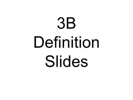 3B Definition Slides. Lesion = tissue destruction; a brain lesion is a naturally or experimentally caused destruction of brain tissue.