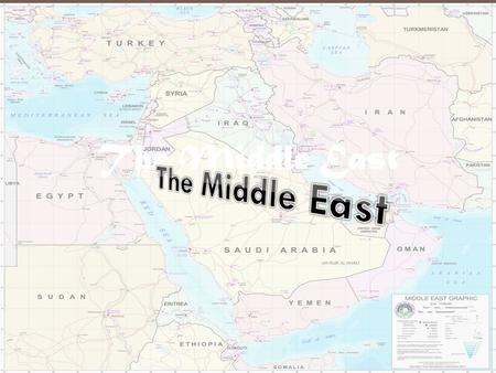 THE MIDDLE EAST 7 th Grade Social Studies The Middle East.
