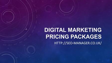 DIGITAL MARKETING PRICING PACKAGES