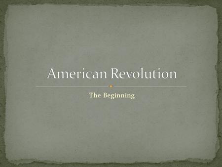 The Beginning. A short video to open the discussion.