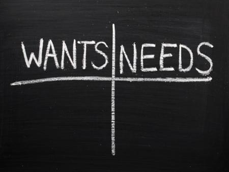 Needs and Wants. One important idea in economics is that of needs and wants. Needs - G oods or services that are required in order to live or survive.