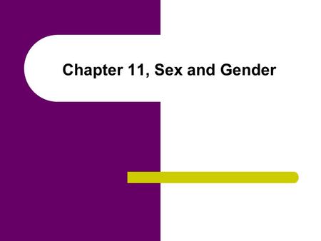 Chapter 11, Sex and Gender. Chapter Outline Human Sexuality Gender Roles Gender Stratification Gender Ideology Exploitation Caused by Gender Ideology.