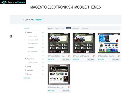 MAGENTO ELECTRONICS & MOBILE THEMES. ST MOBSPOT IPHONE MAGENTO THEME Magento I Phone template.
