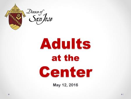 Adults at the Center May 12, 2016 1. 2 What parishes in the Diocese of San Jose are already doing: 83% spiritual prayer groups and scripture study 69%