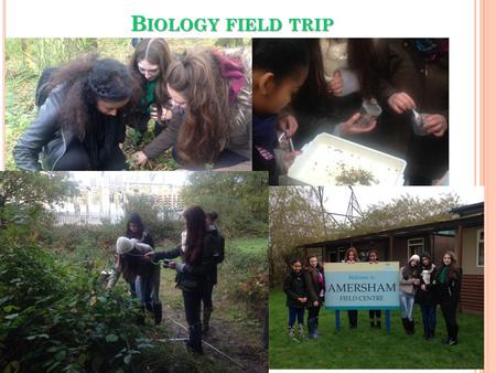 B IOLOGY FIELD TRIP. C URRENT A- LEVEL S CIENCE STUDENTS ARE APPLYING FOR THE FOLLOWING COURSES : Zahraa: Pharmacy Maria: Medicine Delia: Pharmacy.