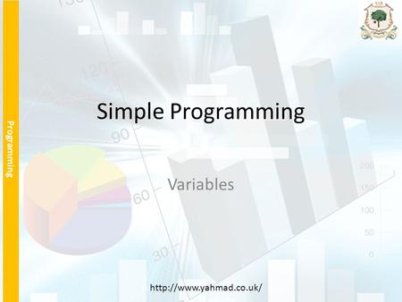 Programming  Simple Programming Variables.