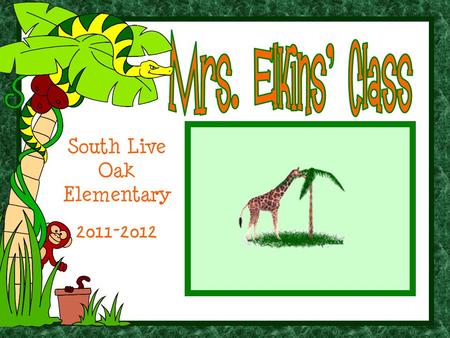 South Live Oak Elementary 2011-2012. My Background: * I am originally from Central and now reside in Denham Springs. * I have a degree in elementary.