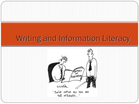 Writing and Information Literacy. General Writing Advice Understand the assignment. Be honest with your instructor if this is the first time you’ve encountered.