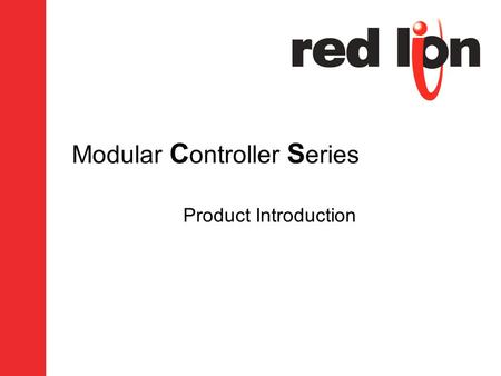 Modular C ontroller S eries Product Introduction.