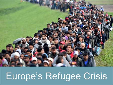 Europe’s Refugee Crisis. What has been happening?  In 2015 There has been a massive increase in the number of refugees and migrants escaping hardship.