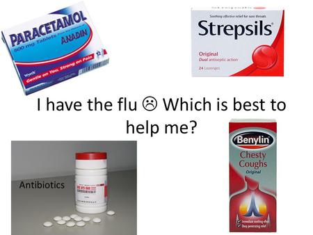 Antibiotics I have the flu  Which is best to help me?