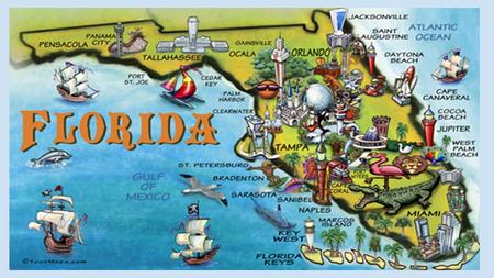 FLORIDA The sunshine city Florida is called the Sunshine State because of its subtropical to tropical climate and annual average of 230 days with sunshine.