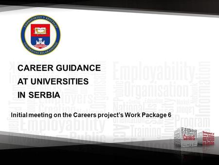 Initial meeting on the Careers project’s Work Package 6 CAREER GUIDANCE AT UNIVERSITIES IN SERBIA.