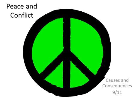 Peace and Conflict Causes and Consequences 9/11. LEARNING OBJECTIVES  To be able to explain to another student, your ideas of the causes of the 9/11.