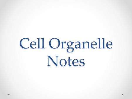 Cell Organelle Notes. Eukaryotic Cells There are two types of Eukaryotic Cells. They are animal and plant cells. Eukaryotic cells contain a nucleus and.