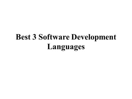Best 3 Software Development Languages. Hibernate Training Hibernate is a high-performance object-relational mapping tool and query service. Hibernate.