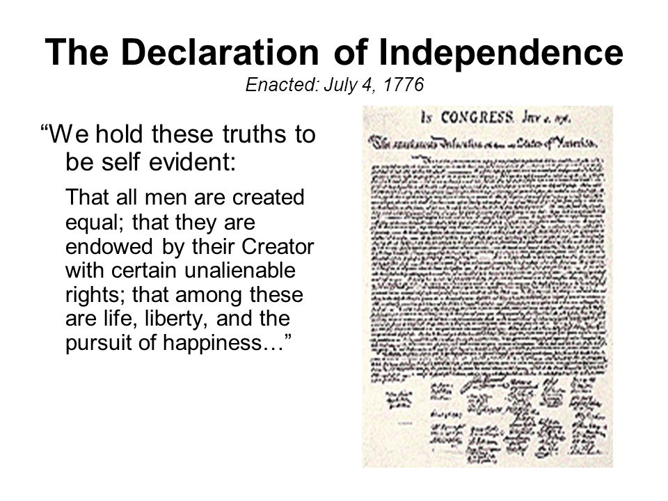 Image result for declaration of independence enacted