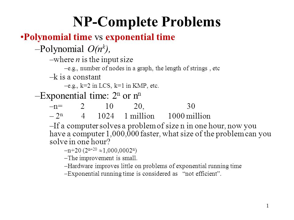 NP-Complete Problems Polynomial vs time ppt video online download