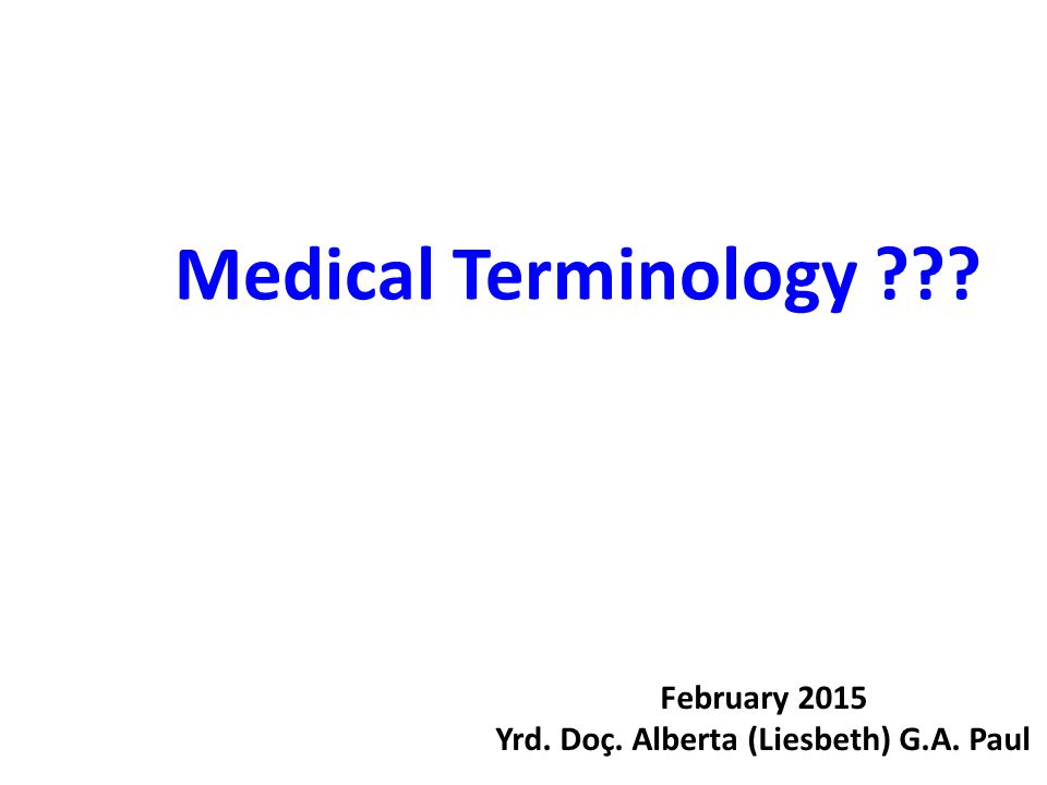 PPT - Introduction to Medical Terminology PowerPoint Presentation