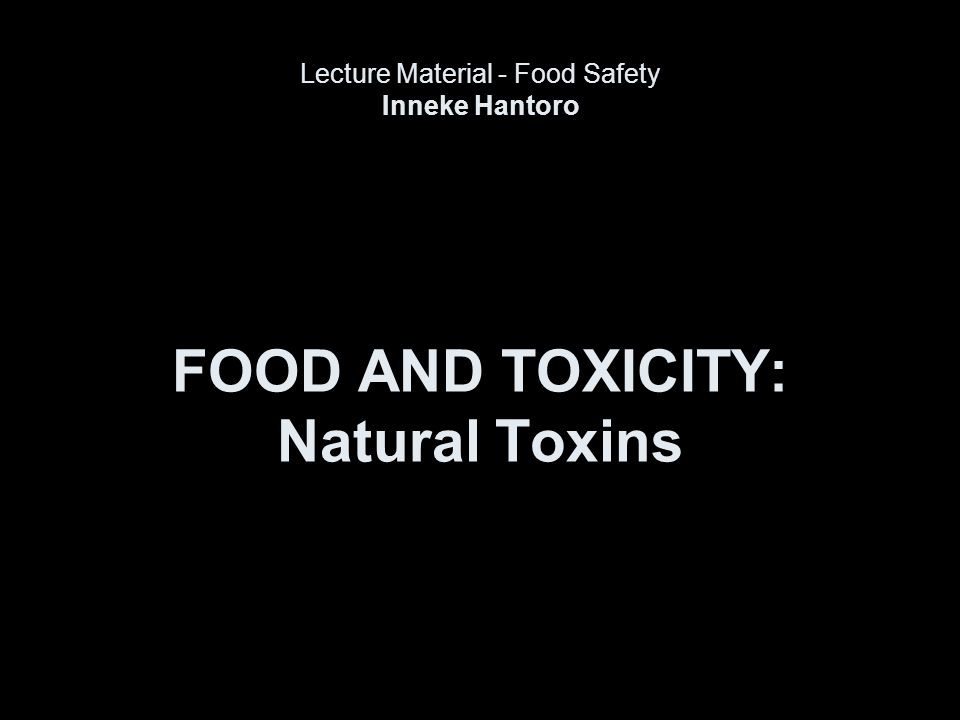 food toxins slideshare)