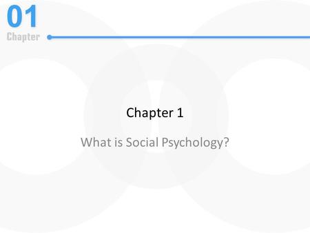 Chapter 1 What is Social Psychology?. What Is Social Psychology?