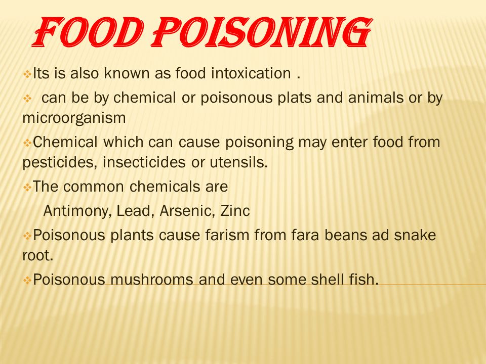 food poisoning caused by microorganisms