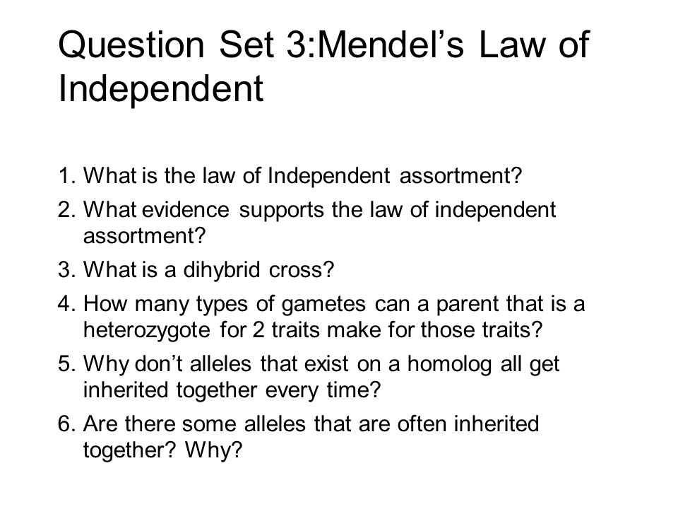 gregor mendel two laws of inheritance