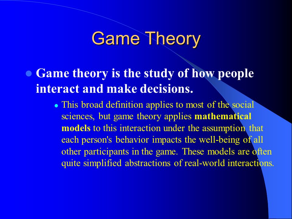 Game theory, Definition, Facts, & Examples