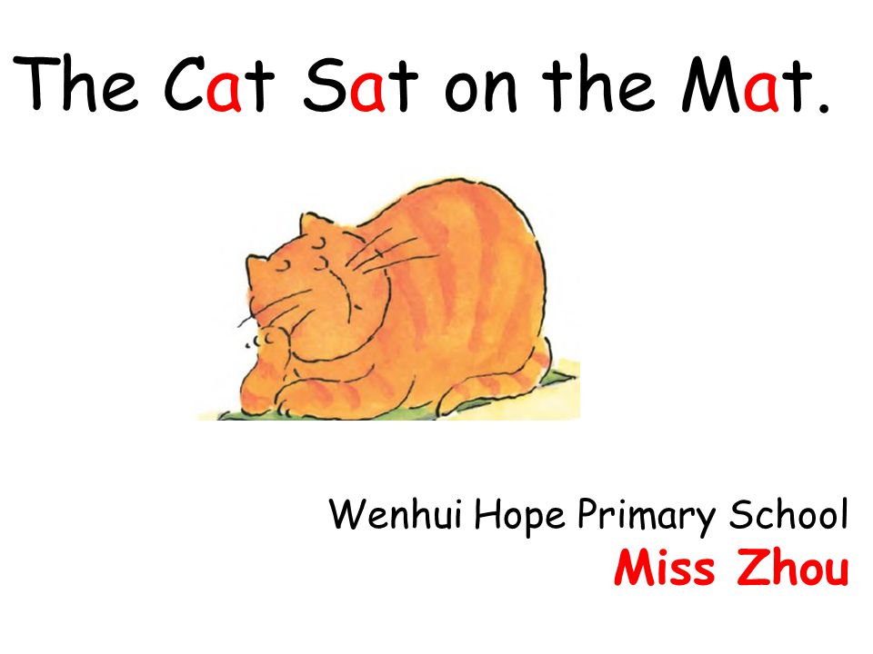 Wenhui Hope Primary School Miss Zhou The Cat Sat on the Mat. - ppt download