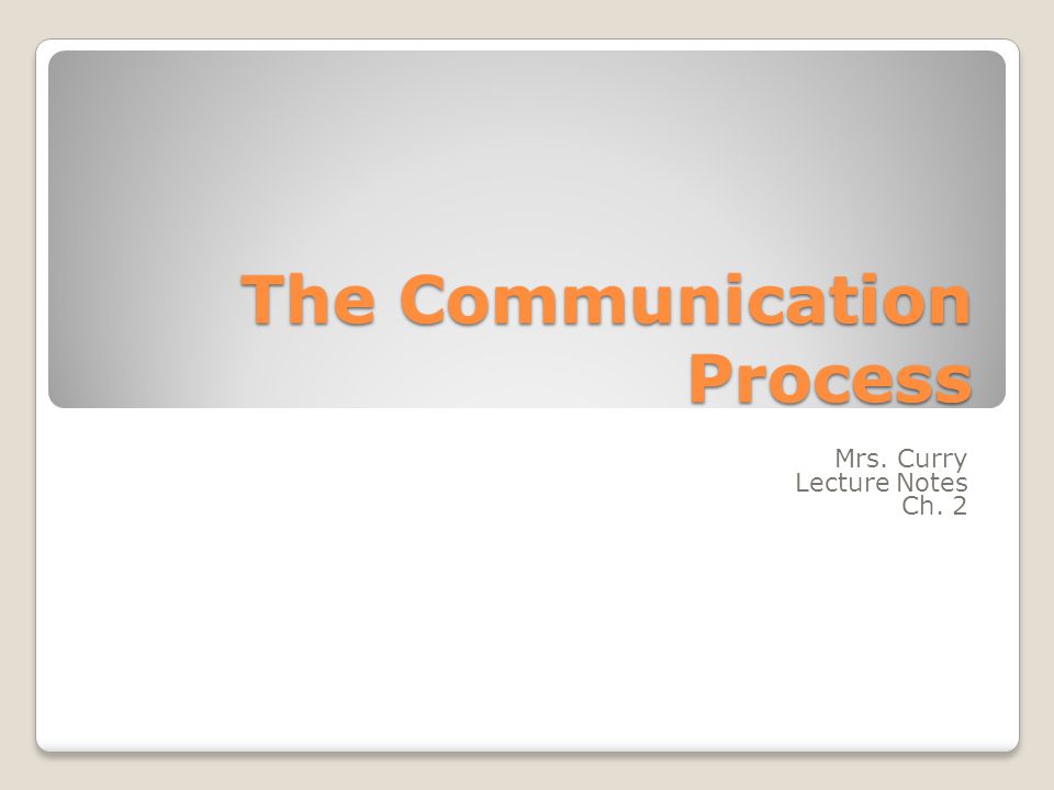 The Communication Process Ppt Download The Communication Process Ppt Download